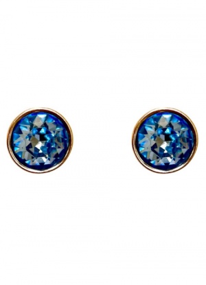 SHS Halo Gold- Tone Crystal Earrings